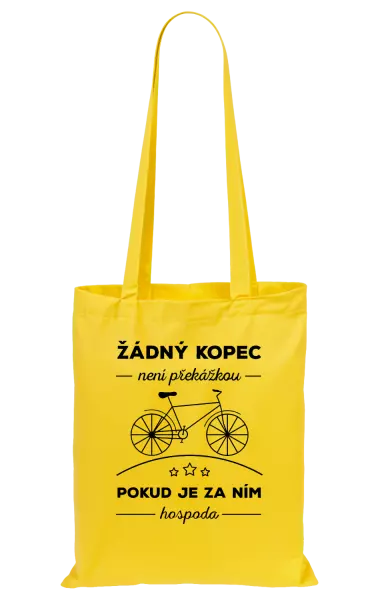 Látková taška Žádný kopec není překážkou, pokud je za ním hospoda