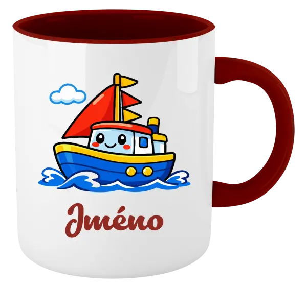 Hrnek Lodička se jménem
