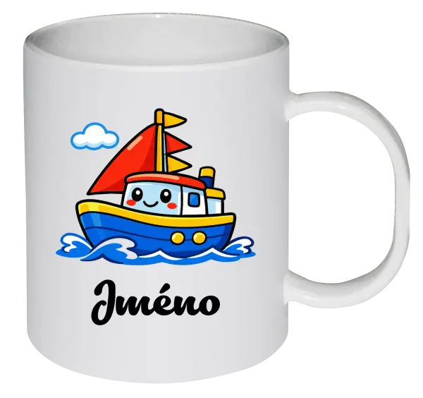 Plastový hrnek Lodička se jménem