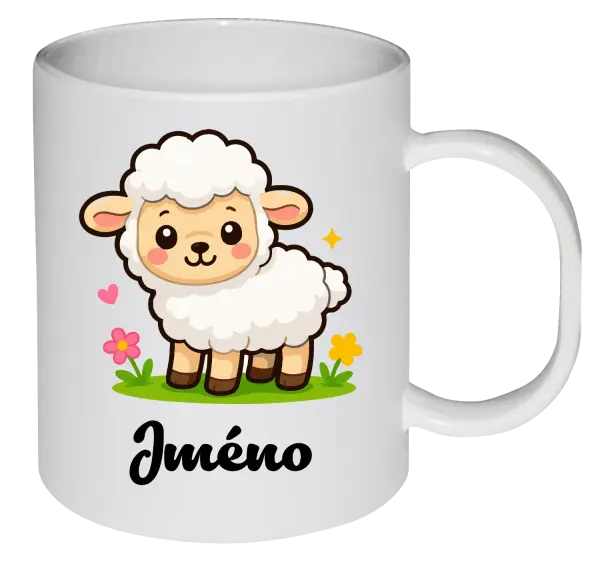 Plastový hrnek Ovečka se jménem