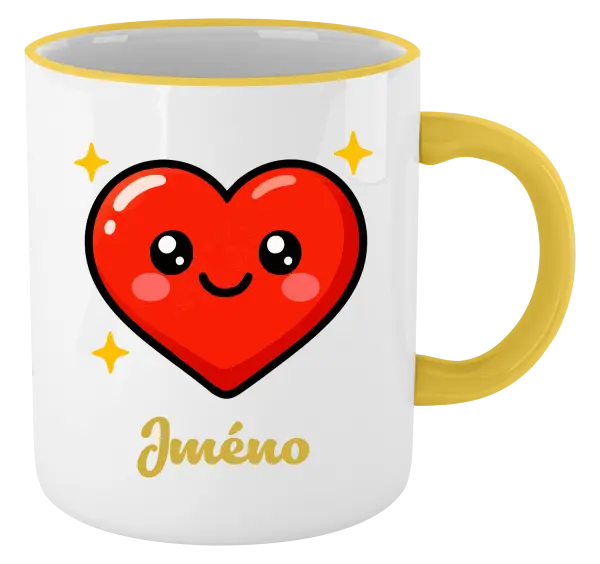 Hrnek Srdíčko se jménem