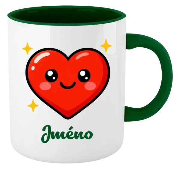 Hrnek Srdíčko se jménem