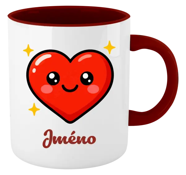 Hrnek Srdíčko se jménem