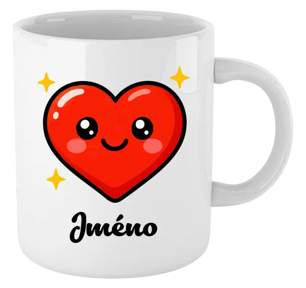 Hrnek Srdíčko se jménem