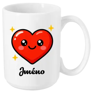 Hrnek Srdíčko se jménem