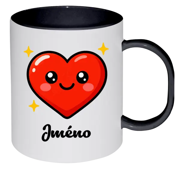 Plastový hrnek Srdíčko se jménem