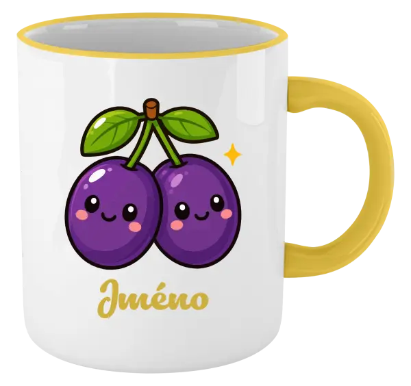 Hrnek Švestka se jménem