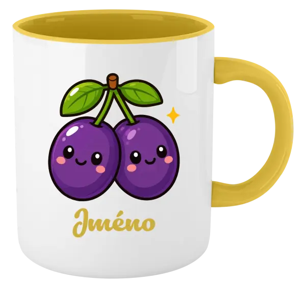 Hrnek Švestka se jménem
