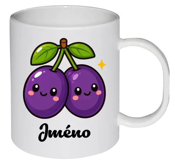 Plastový hrnek Švestka se jménem