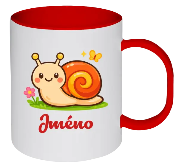Plastový hrnek Šneček se jménem