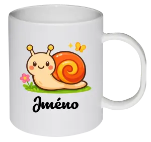 Plastový hrnek Šneček se jménem
