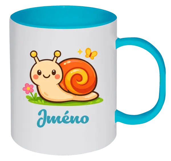 Plastový hrnek Šneček se jménem