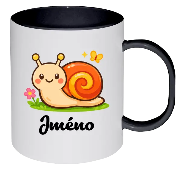 Plastový hrnek Šneček se jménem