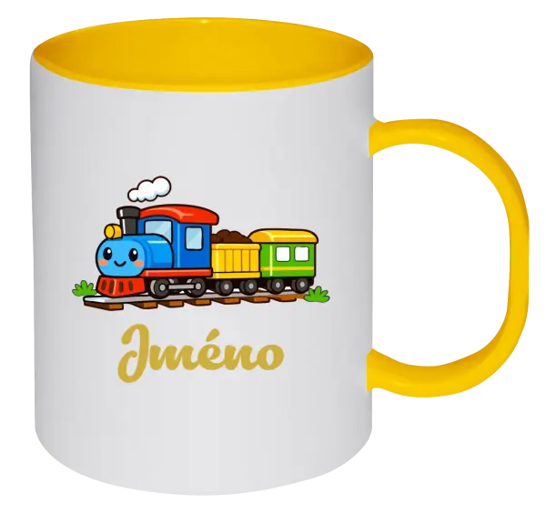 Plastový hrnek Vláček se jménem