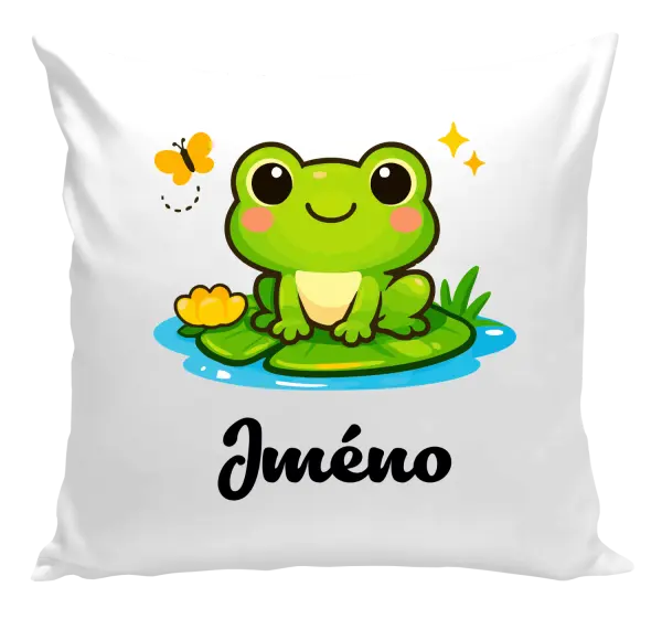 Polštář Žabička se jménem
