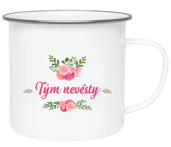 Plecháček Tým nevěsty - růžové květiny