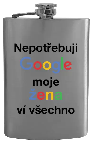 Placatka Nepotřebuji Google, moje žena ví všechno
