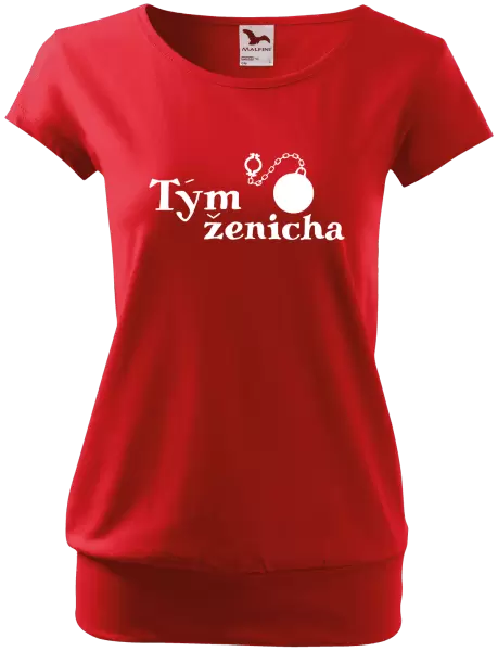 Dámské tričko Tým ženicha s koulí