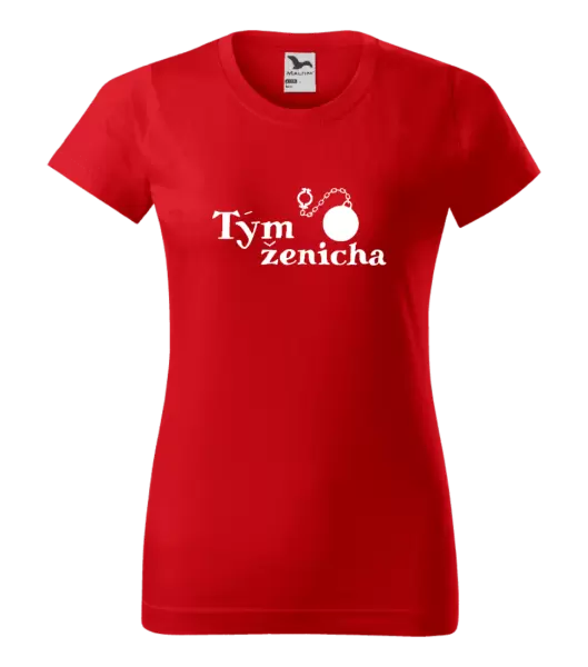 Dámské tričko Tým ženicha s koulí