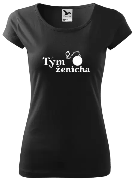 Dámské tričko Tým ženicha s koulí