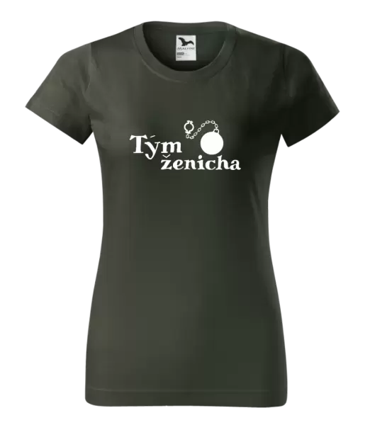 Dámské tričko Tým ženicha s koulí
