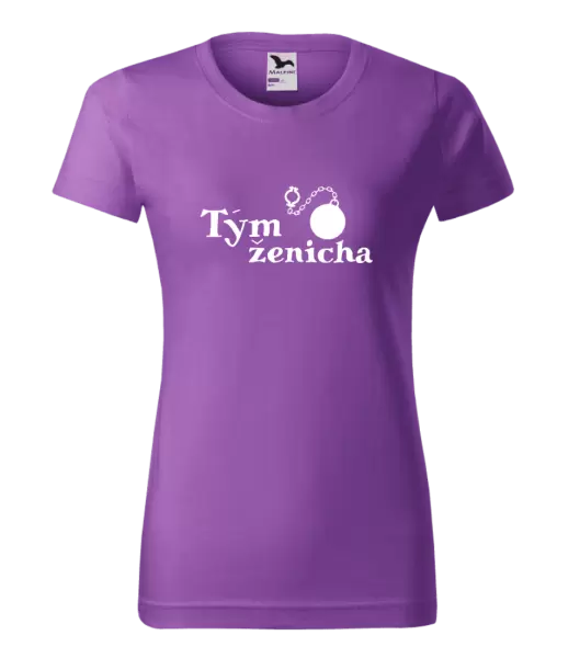 Dámské tričko Tým ženicha s koulí