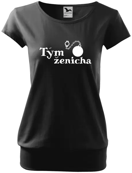 Dámské tričko Tým ženicha s koulí
