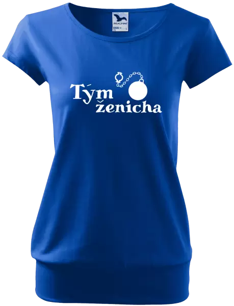 Dámské tričko Tým ženicha s koulí