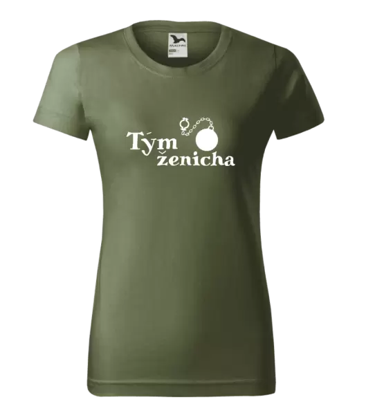 Dámské tričko Tým ženicha s koulí