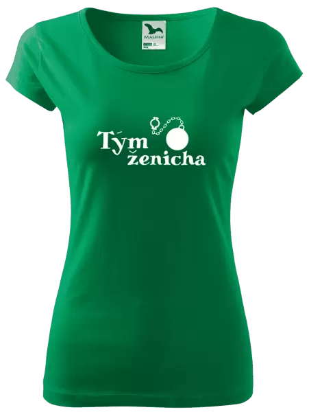 Dámské tričko Tým ženicha s koulí