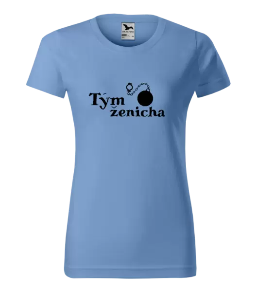 Dámské tričko Tým ženicha s koulí