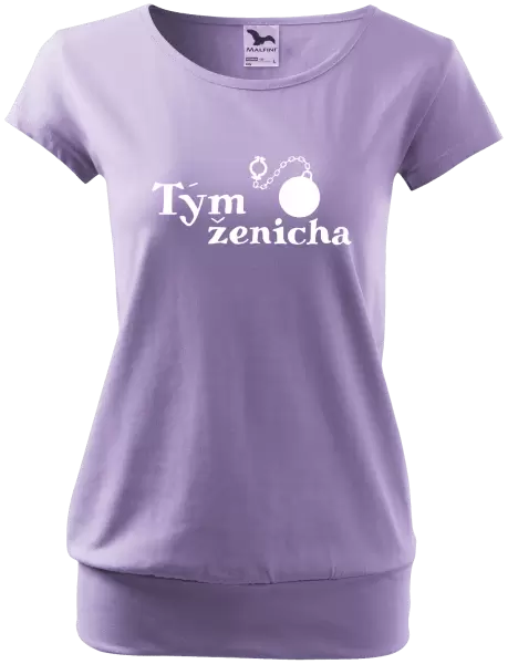 Dámské tričko Tým ženicha s koulí