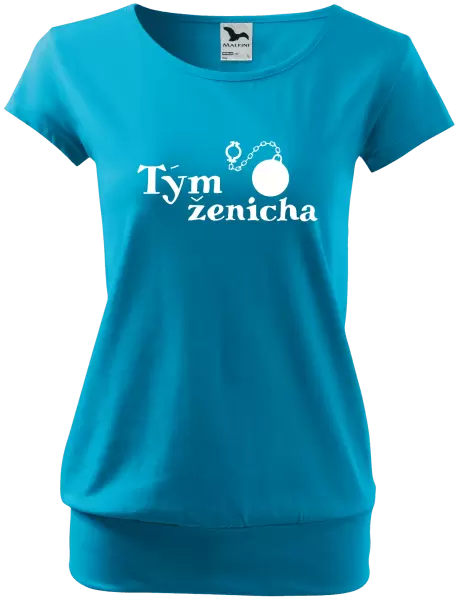 Dámské tričko Tým ženicha s koulí