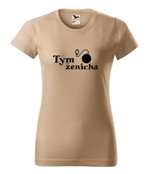 Dámské tričko Tým ženicha s koulí