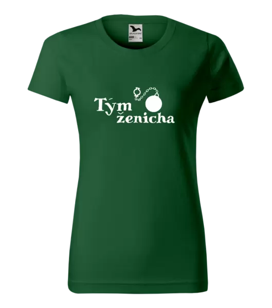 Dámské tričko Tým ženicha s koulí