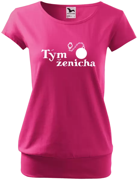 Dámské tričko Tým ženicha s koulí