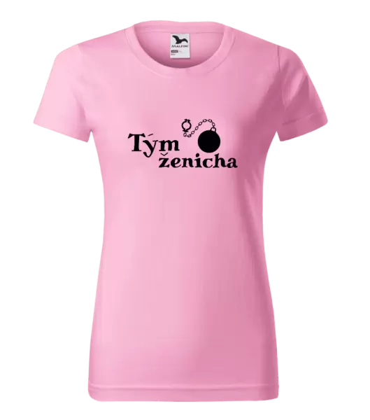 Dámské tričko Tým ženicha s koulí