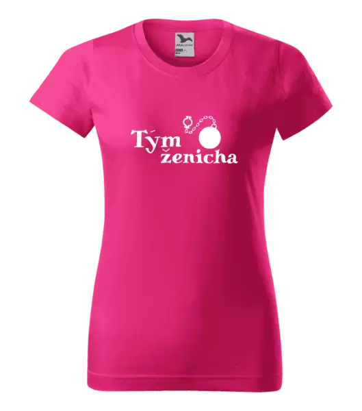 Dámské tričko Tým ženicha s koulí