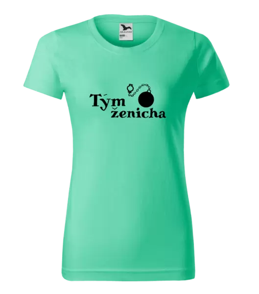Dámské tričko Tým ženicha s koulí