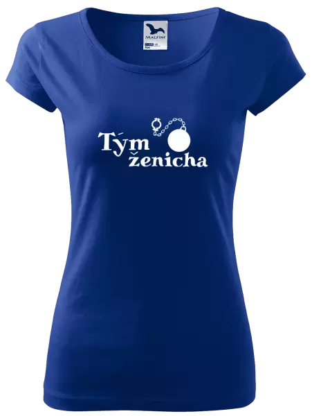 Dámské tričko Tým ženicha s koulí