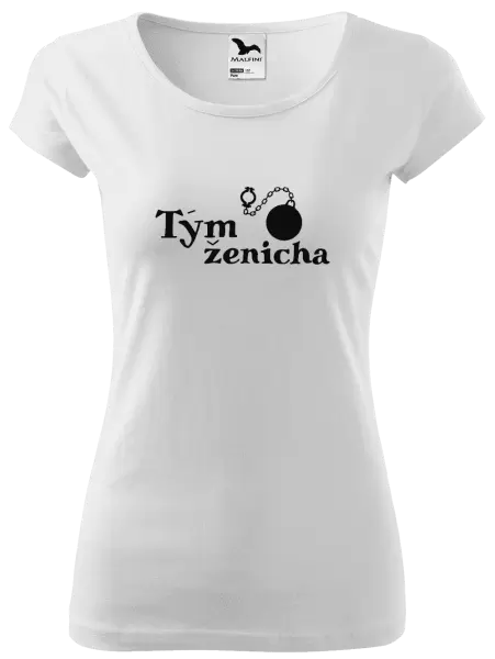 Dámské tričko Tým ženicha s koulí