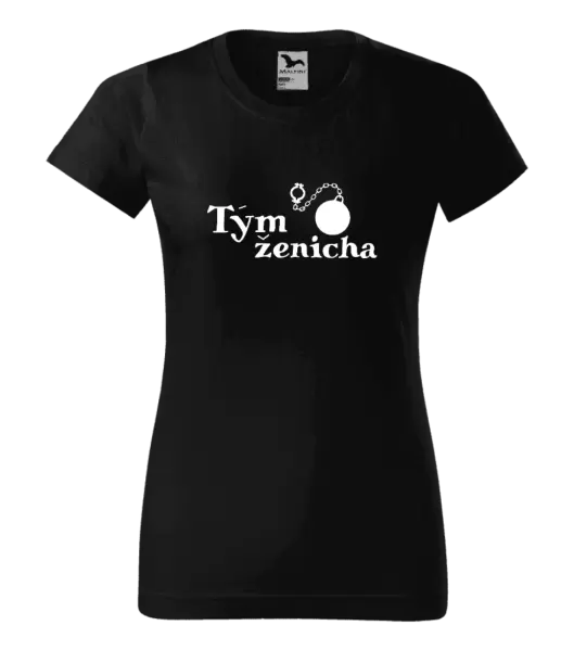 Dámské tričko Tým ženicha s koulí