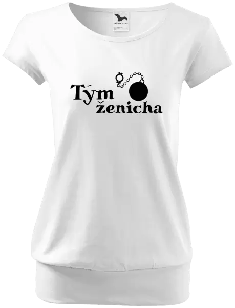 Dámské tričko Tým ženicha s koulí