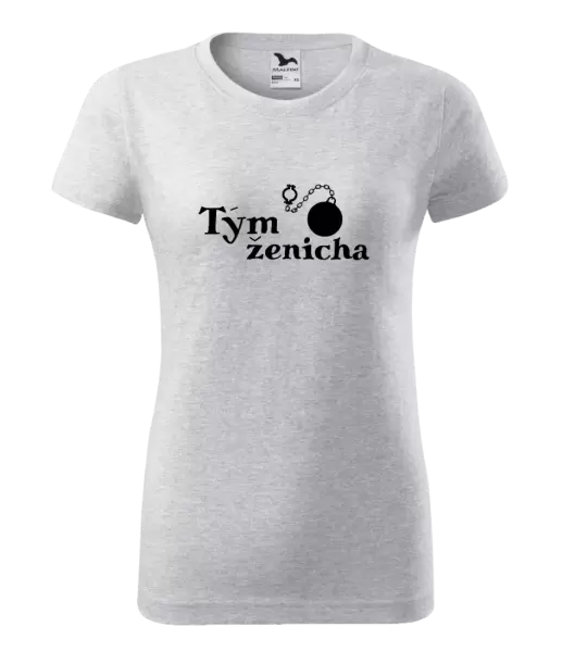 Dámské tričko Tým ženicha s koulí
