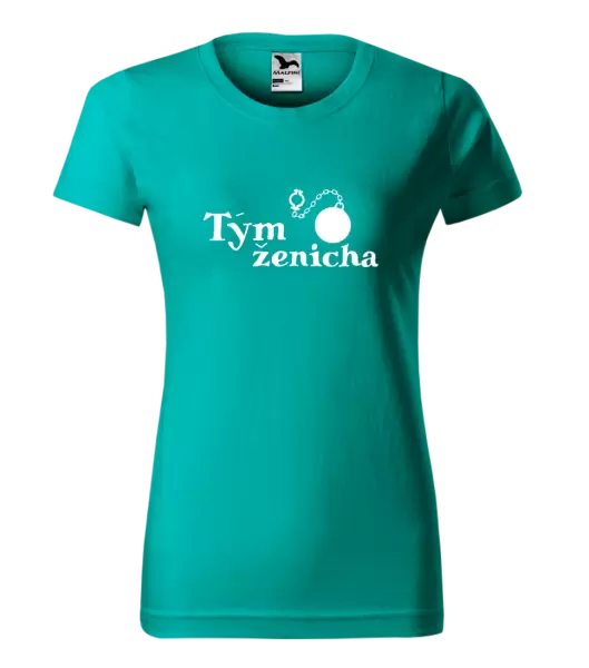 Dámské tričko Tým ženicha s koulí