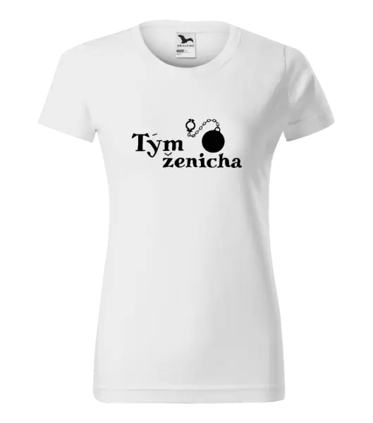 Dámské tričko Tým ženicha s koulí