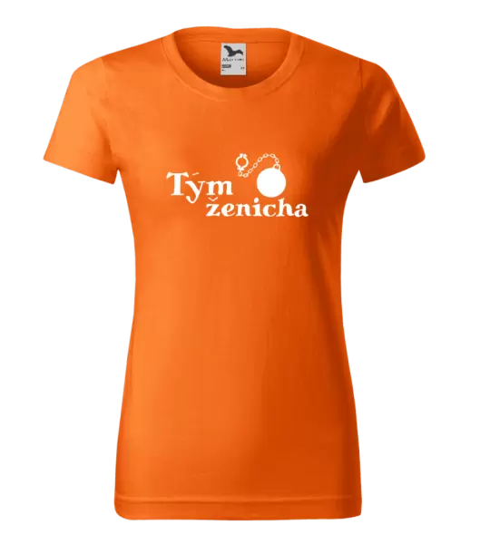 Dámské tričko Tým ženicha s koulí