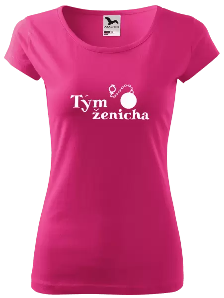 Dámské tričko Tým ženicha s koulí