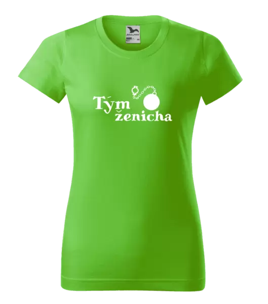 Dámské tričko Tým ženicha s koulí