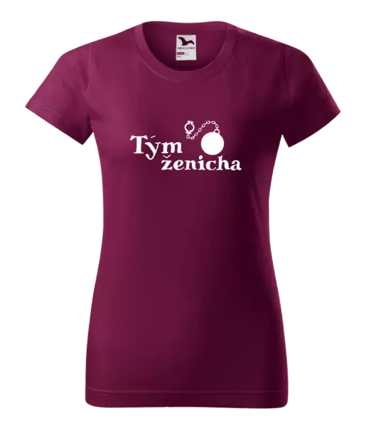 Dámské tričko Tým ženicha s koulí